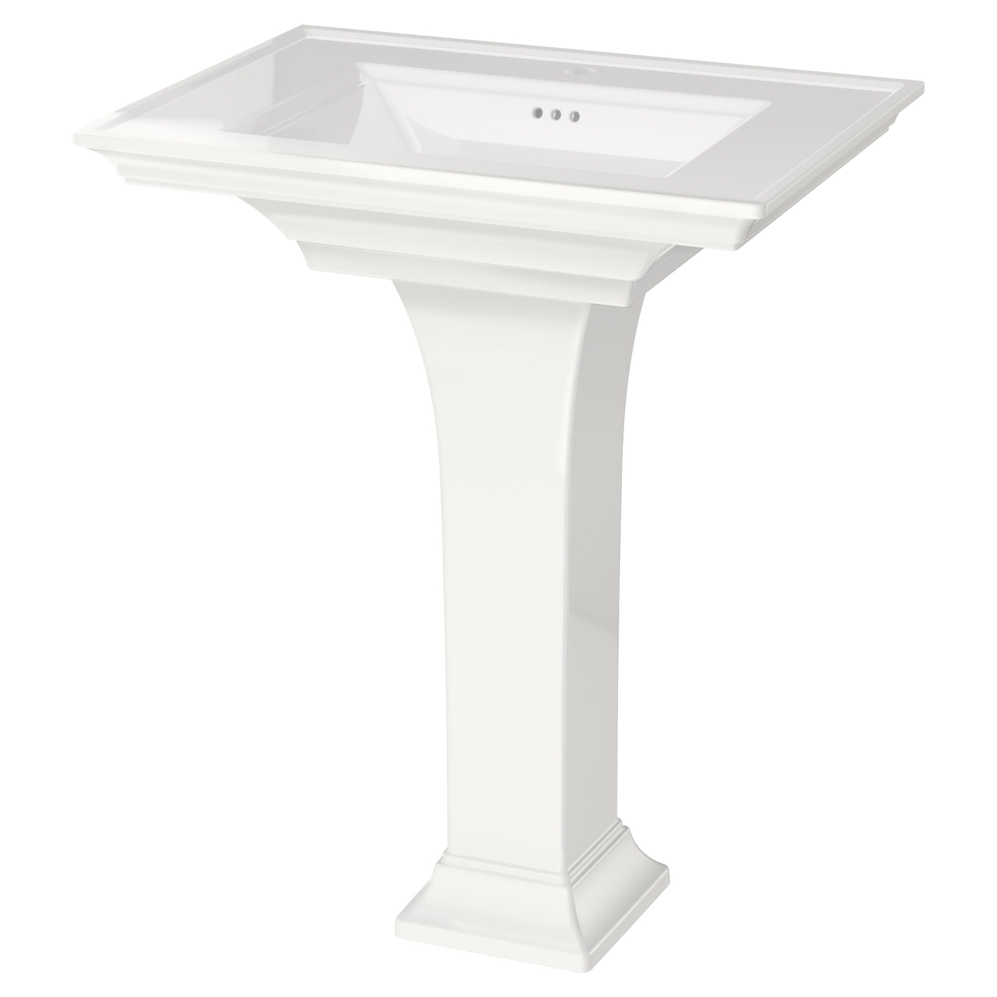 Town Square S Center Hole Only Pedestal Sink Top and Leg Combination WHITE